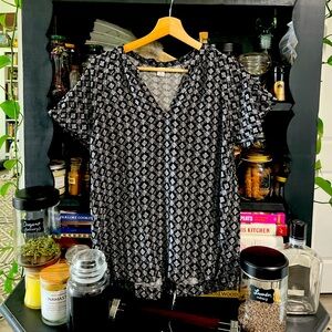 Old Navy Block Print Top